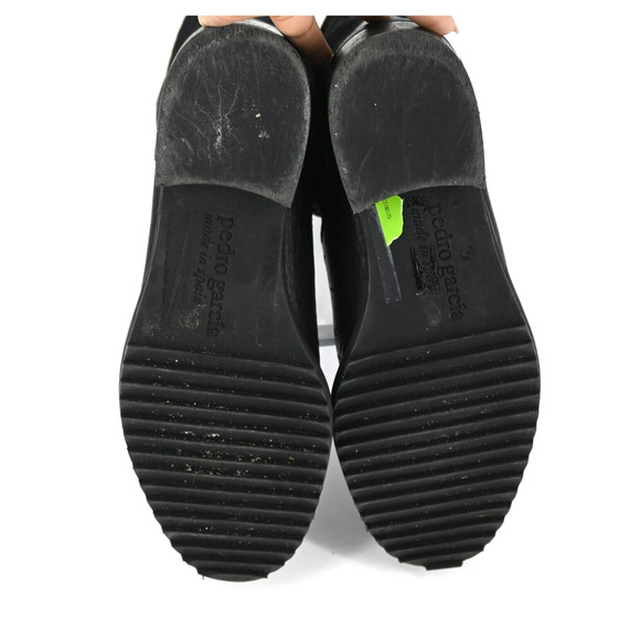 Pedro Garcia | Black Leather Nylon Draw String Boots Size 10 - Picture 5 of 11